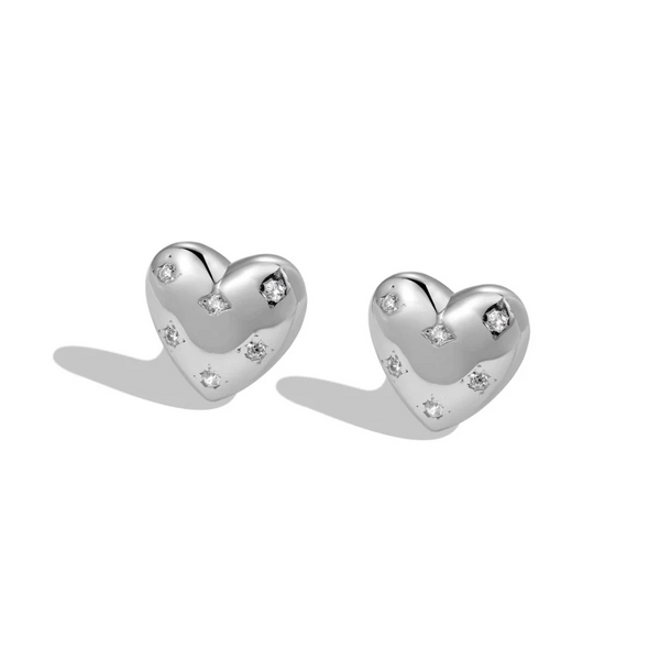 Love Heart Sterling Silver Women's Earrings