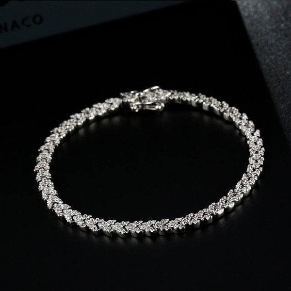 Fashion Wheat Ear Design Bracelet for Women in Sterling Silver